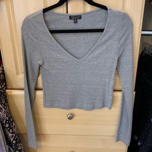 Topshop Cropped Long Sleeve